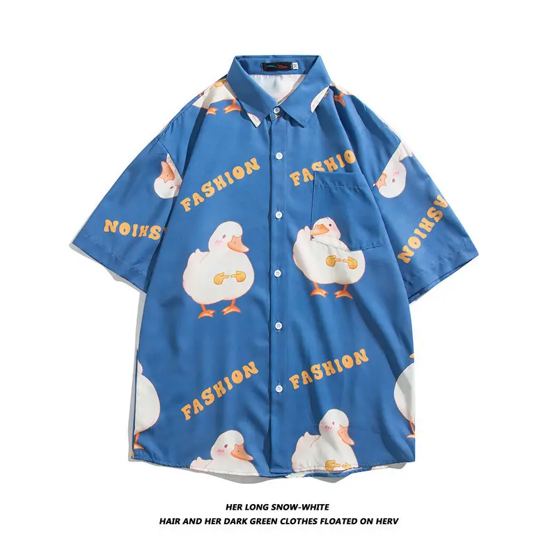 New Men's Floral Short Sleeve Beach Shirt - Image 31
