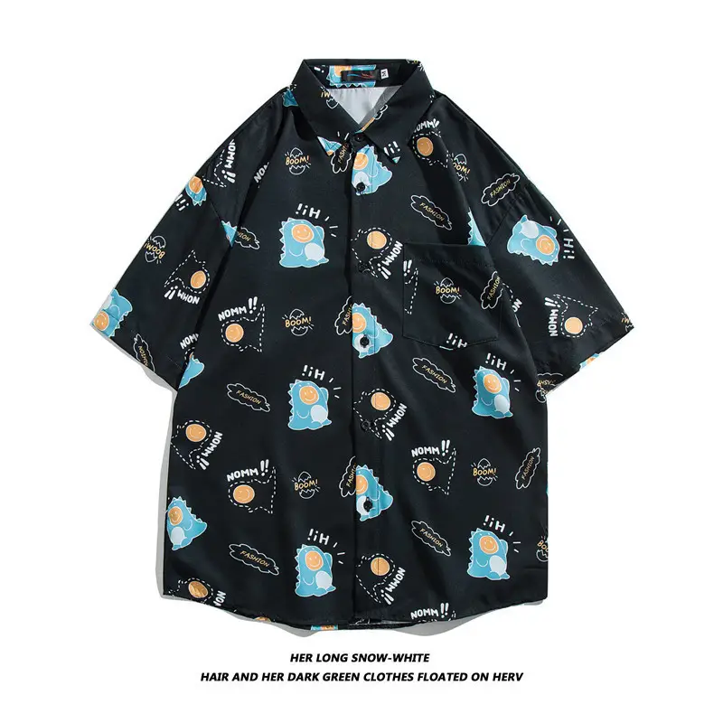 New Men's Floral Short Sleeve Beach Shirt - Image 34
