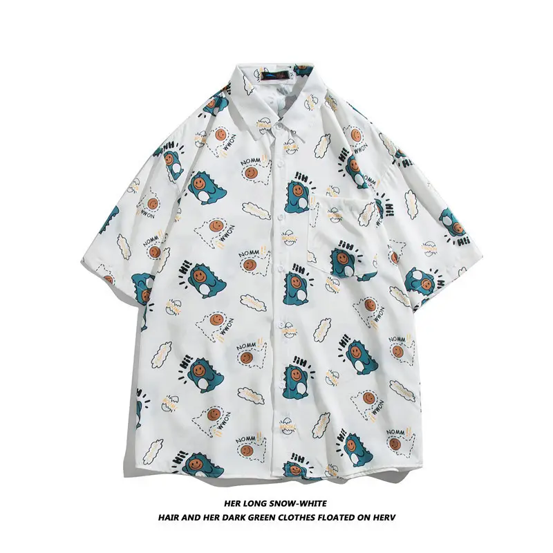 New Men's Floral Short Sleeve Beach Shirt - Image 36
