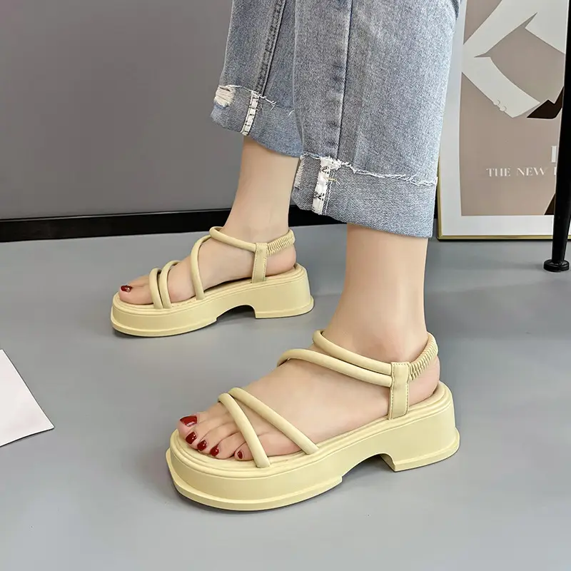 Women's White Thick Sole Casual Sandals Summer 2023 - Image 6