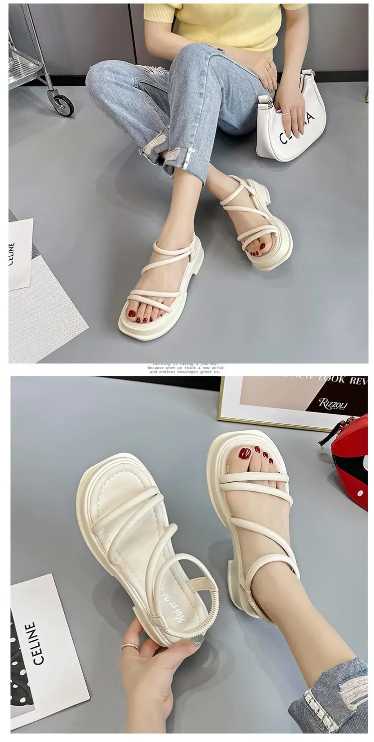 Women's White Thick Sole Casual Sandals Summer 2023 — feature 11