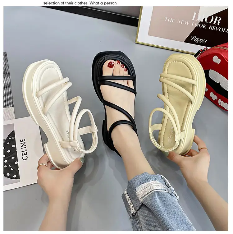 Women's White Thick Sole Casual Sandals Summer 2023 — feature 12