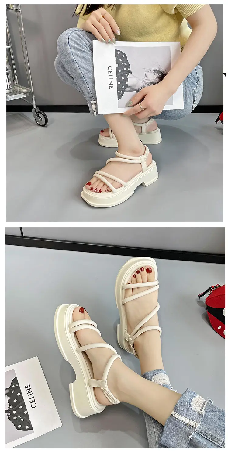 Women's White Thick Sole Casual Sandals Summer 2023 — feature 13