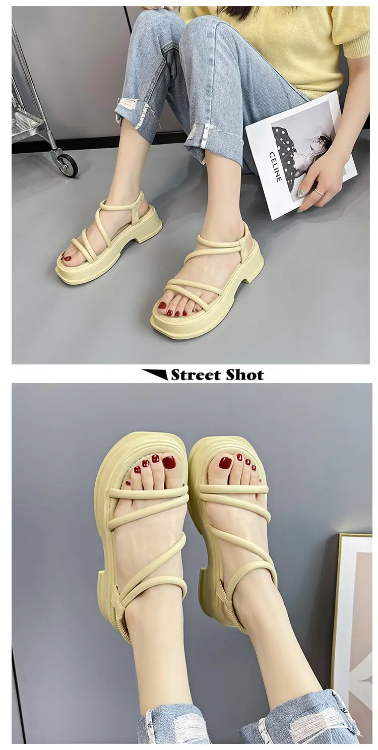 Women's White Thick Sole Casual Sandals Summer 2023 — feature 14
