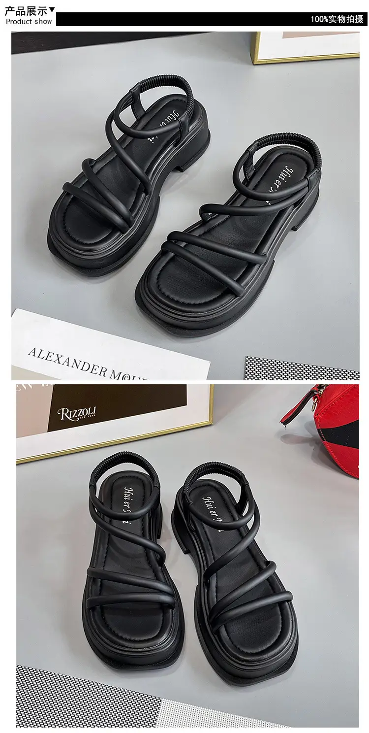 Women's White Thick Sole Casual Sandals Summer 2023 — feature 16