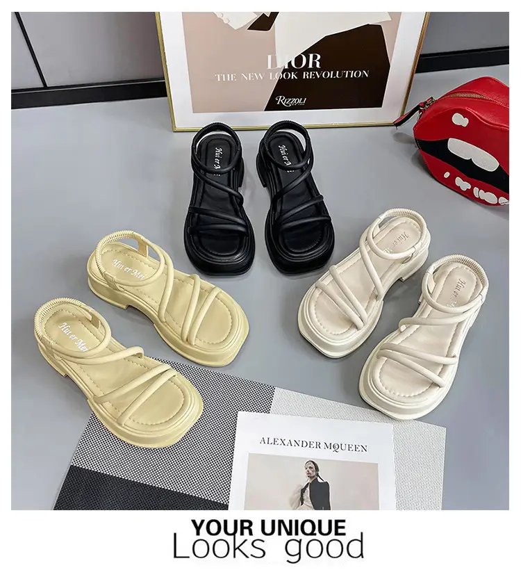 Women's White Thick Sole Casual Sandals Summer 2023 — feature 17
