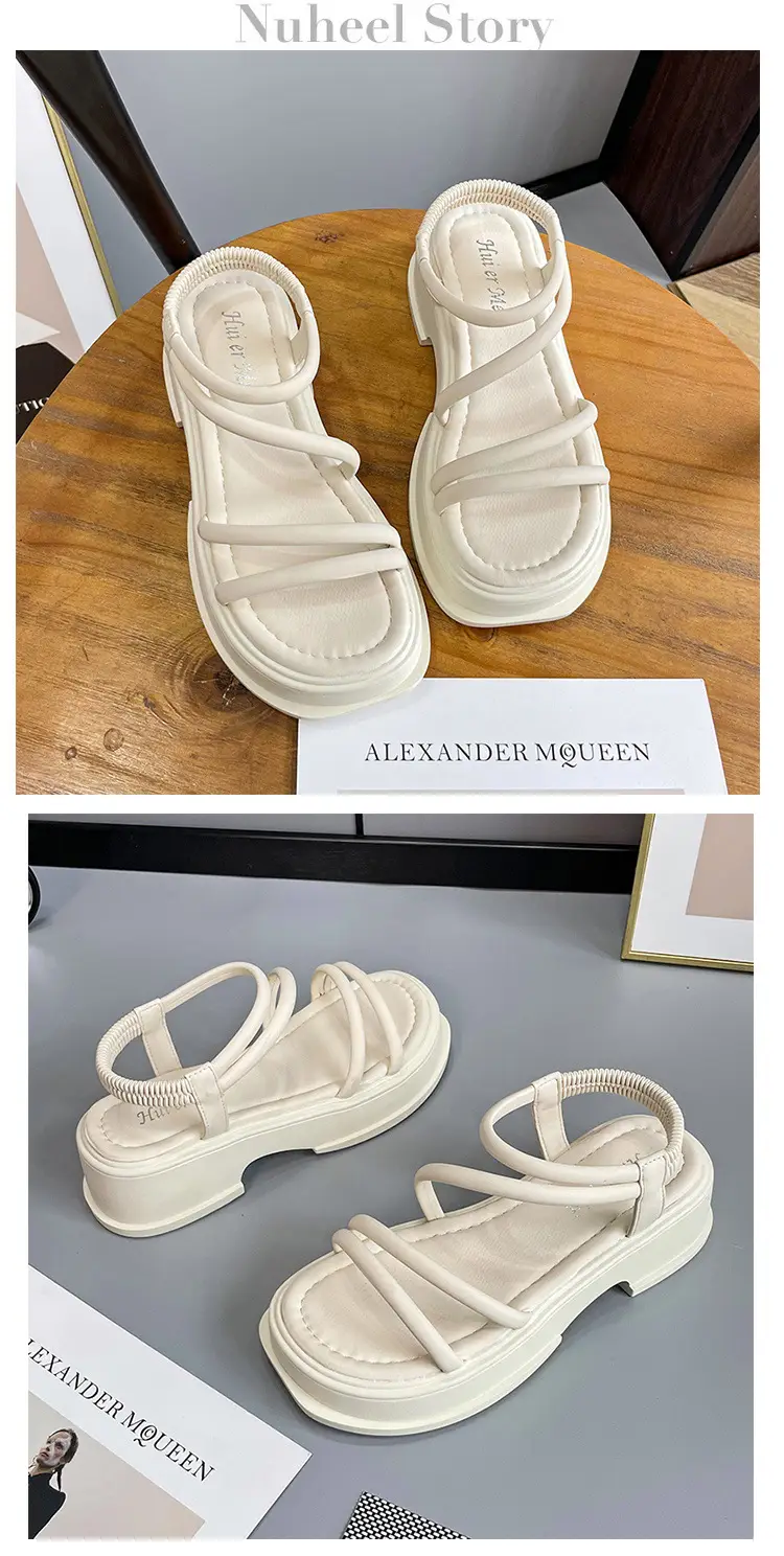 Women's White Thick Sole Casual Sandals Summer 2023 — feature 18