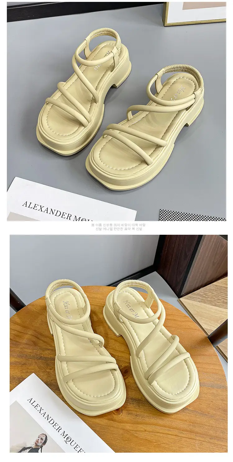 Women's White Thick Sole Casual Sandals Summer 2023 — feature 19