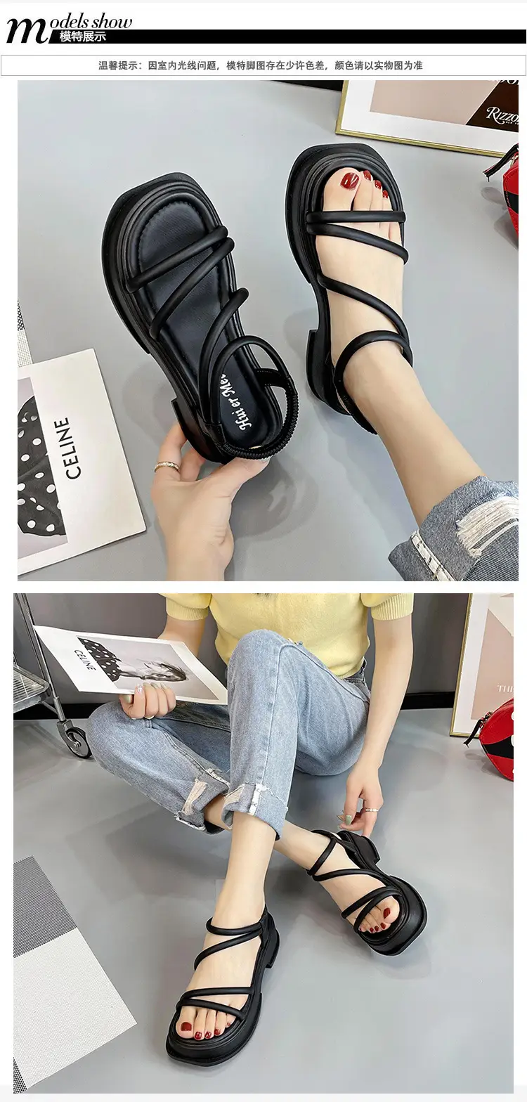 Women's White Thick Sole Casual Sandals Summer 2023 — feature 8