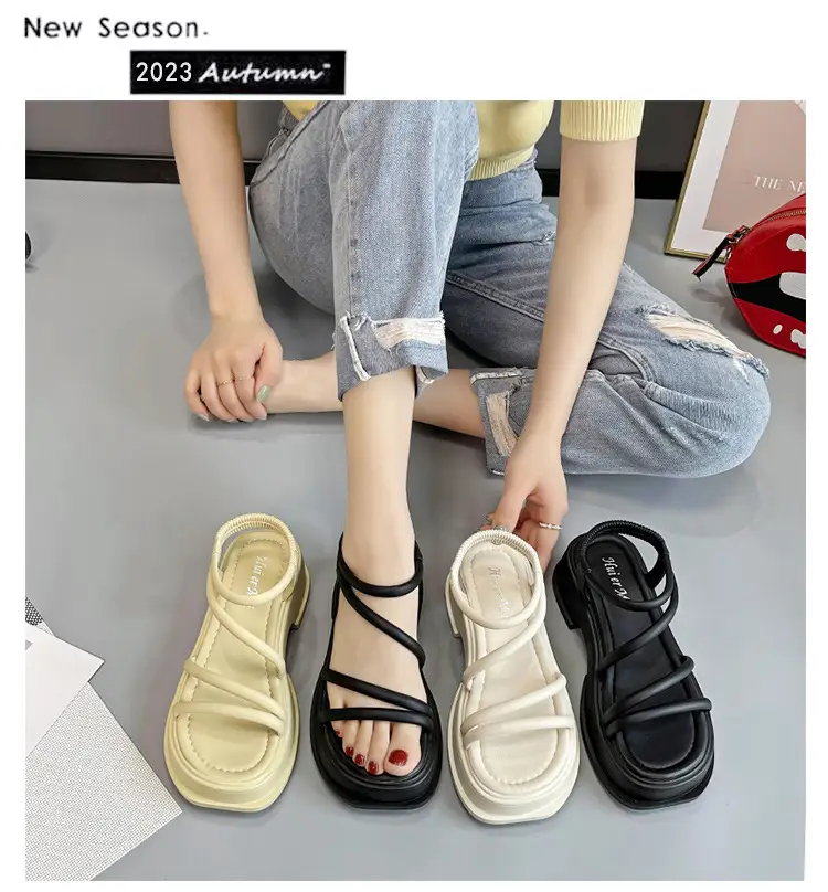 Women's White Thick Sole Casual Sandals Summer 2023 — feature 9