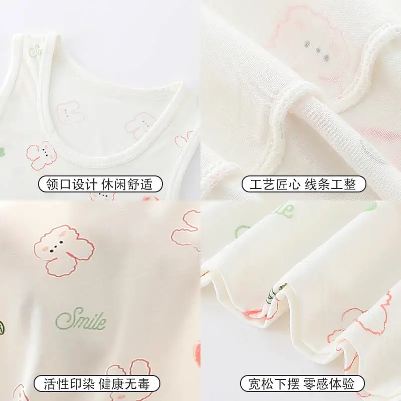 Girls Cotton Strawberry Vest Summer Wear - Image 23