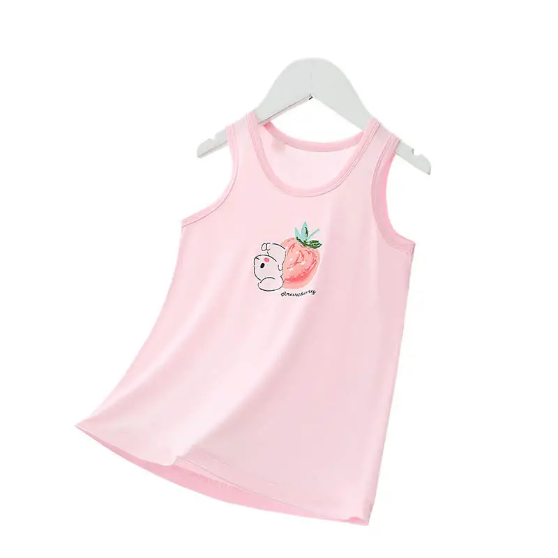 Girls Cotton Strawberry Vest Summer Wear - Image 25