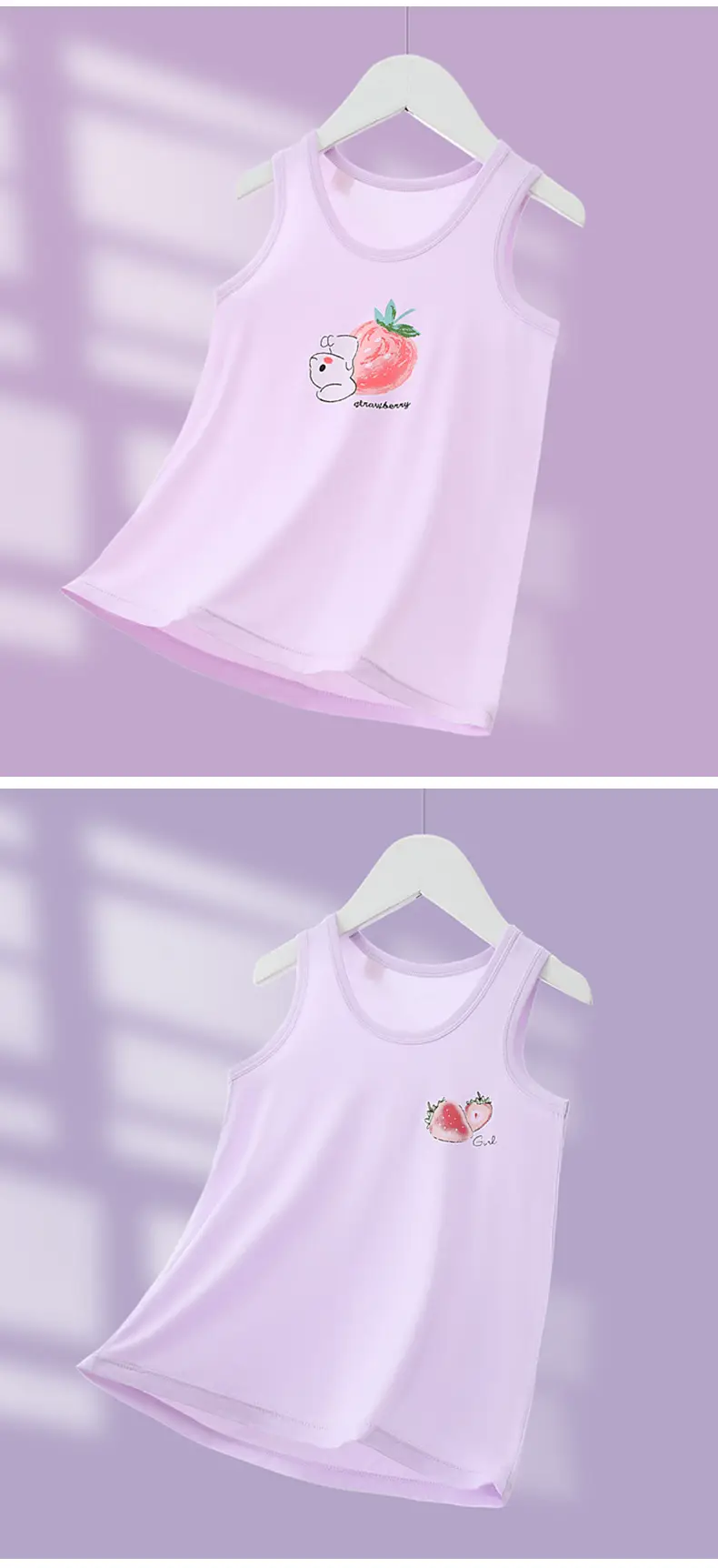 Girls Cotton Strawberry Vest Summer Wear — feature 13