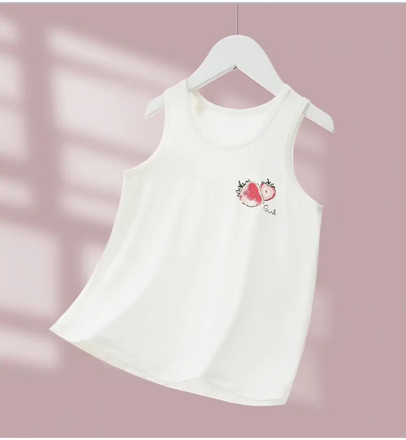 Girls Cotton Strawberry Vest Summer Wear — feature 14