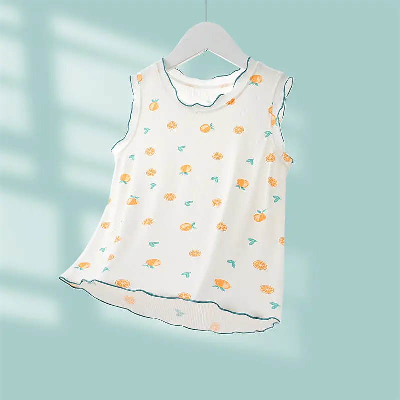 Girls Cotton Strawberry Vest Summer Wear - Image 8