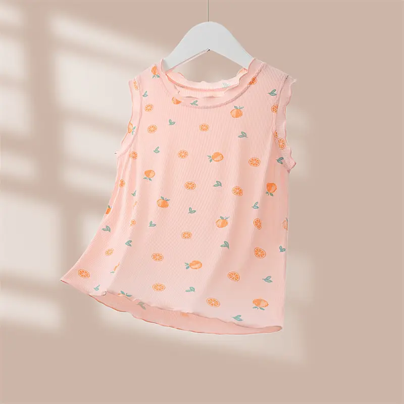 Girls Cotton Strawberry Vest Summer Wear - Image 10