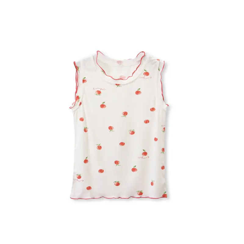 Girls Cotton Strawberry Vest Summer Wear - Image 12
