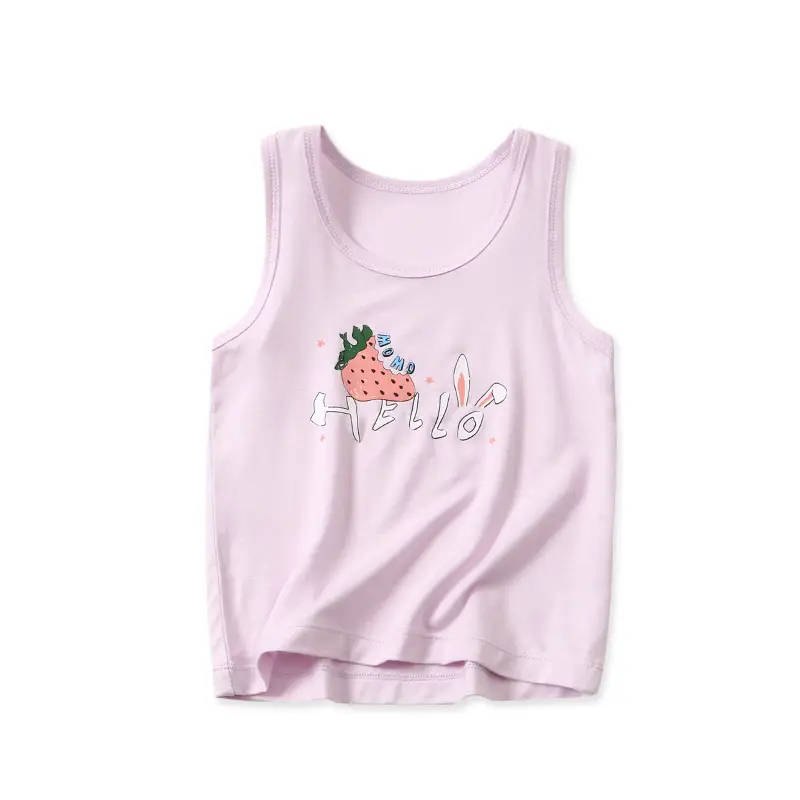 Girls Cotton Strawberry Vest Summer Wear - Image 13
