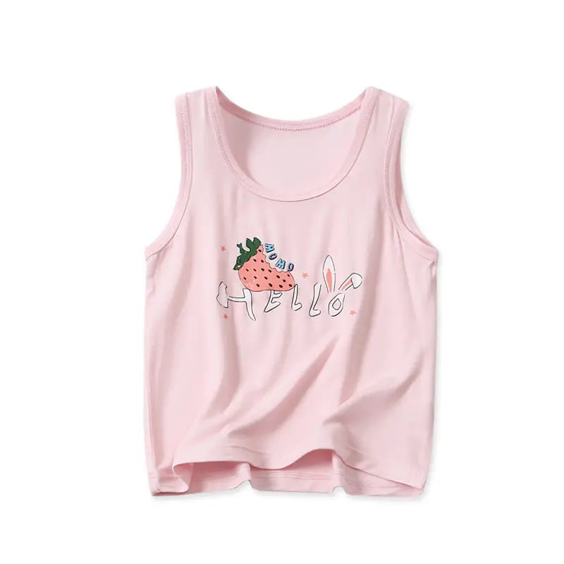 Girls Cotton Strawberry Vest Summer Wear - Image 14