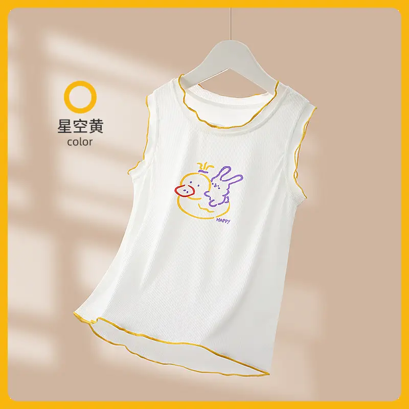 Girls Cotton Strawberry Vest Summer Wear - Image 6