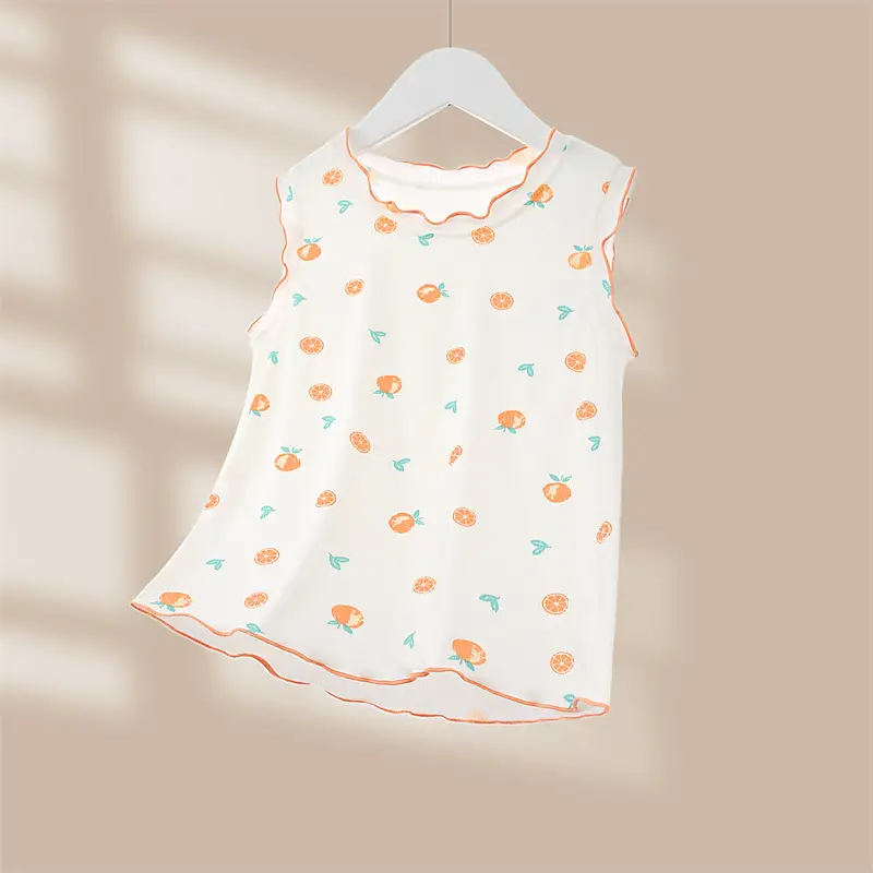 Girls Cotton Strawberry Vest Summer Wear - Image 7