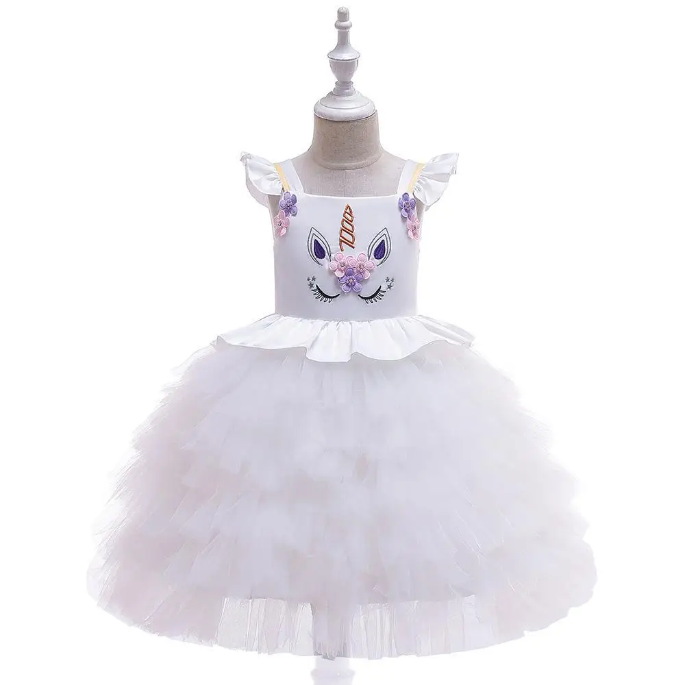 Unicorn Tulle Dress for Girls Rainbow Color - Image 12
