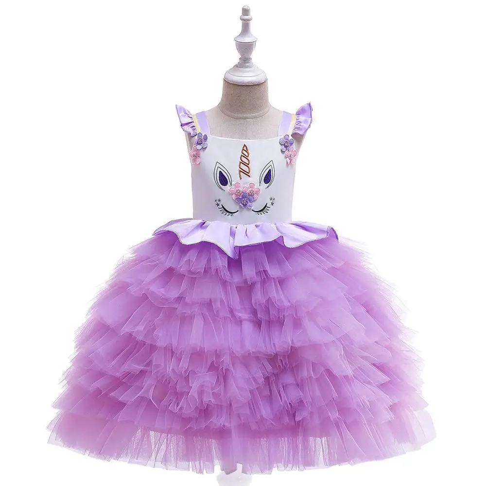 Unicorn Tulle Dress for Girls Rainbow Color - Image 14