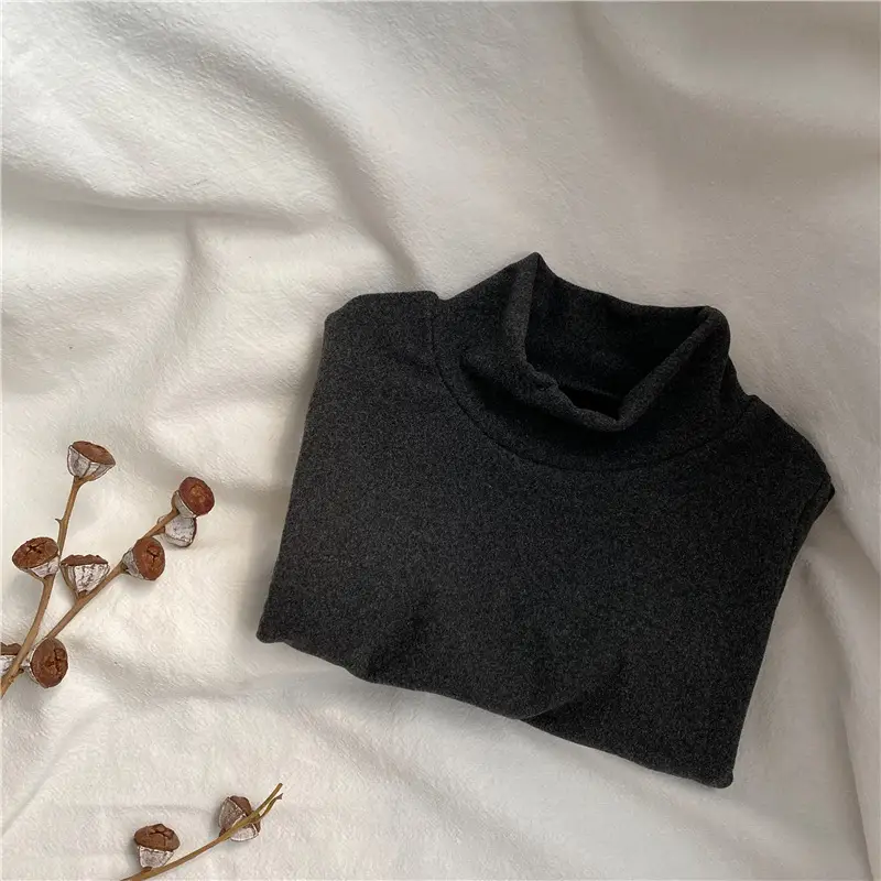Kids Korean Collar Shirt Solid Color Thickens - Image 5