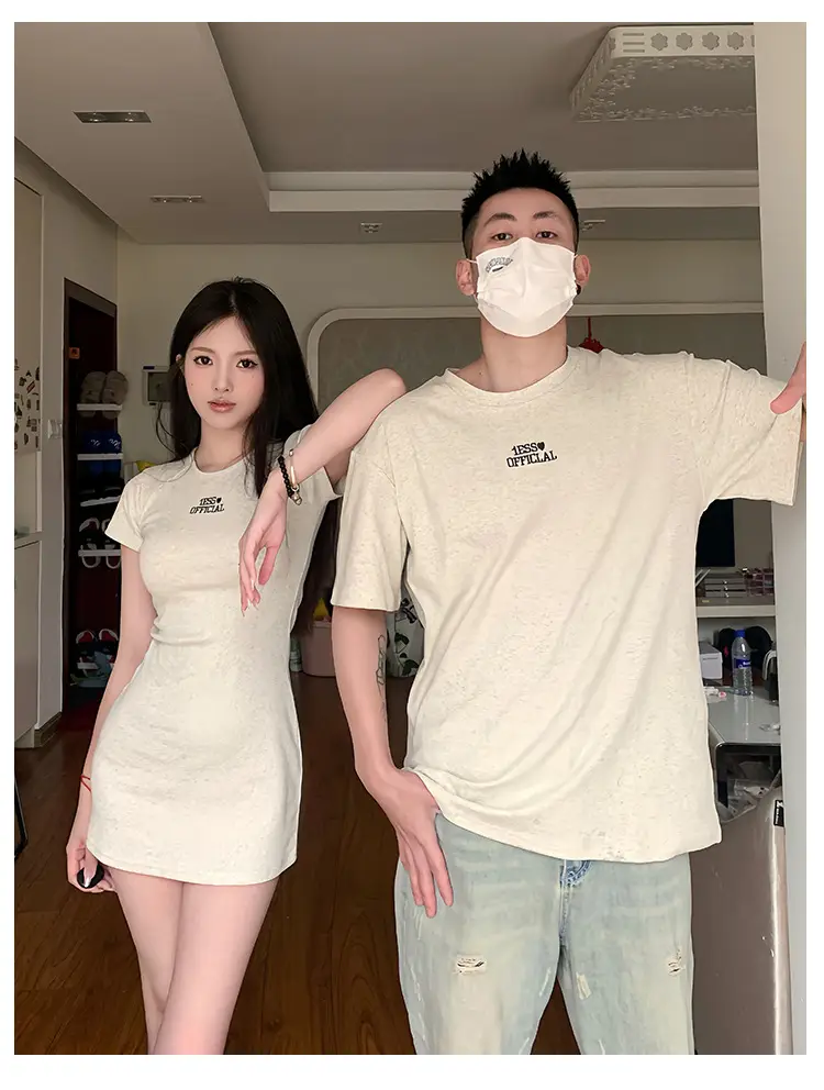 Couple Summer 2023 Embroidered T-Shirt Set Large — feature 12