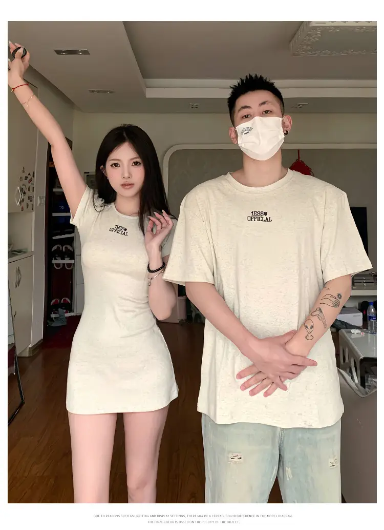 Couple Summer 2023 Embroidered T-Shirt Set Large — feature 13