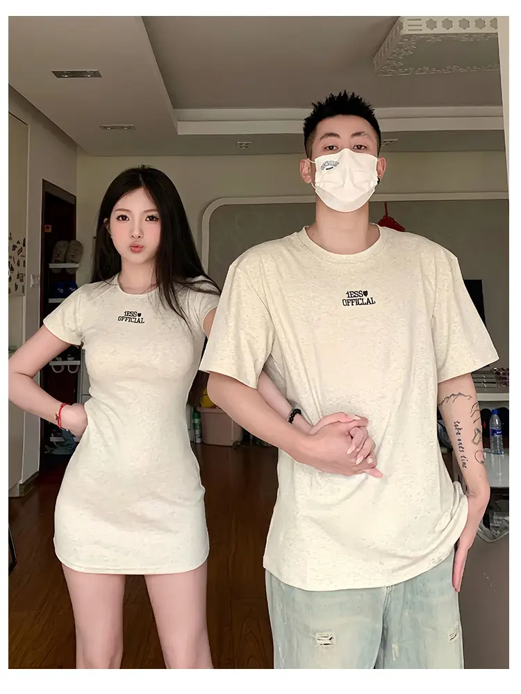 Couple Summer 2023 Embroidered T-Shirt Set Large — feature 14