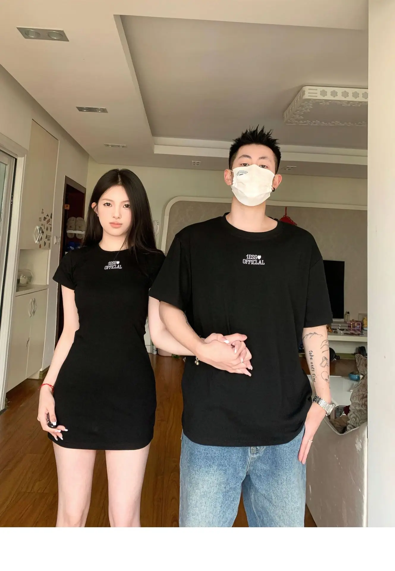 Couple Summer 2023 Embroidered T-Shirt Set Large — feature 17