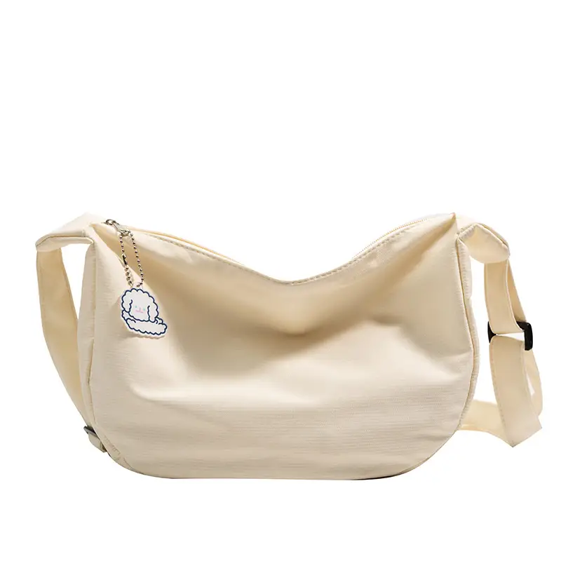 Golden Korean Ins Soft Shoulder Bag with Pearl Button - Image 11