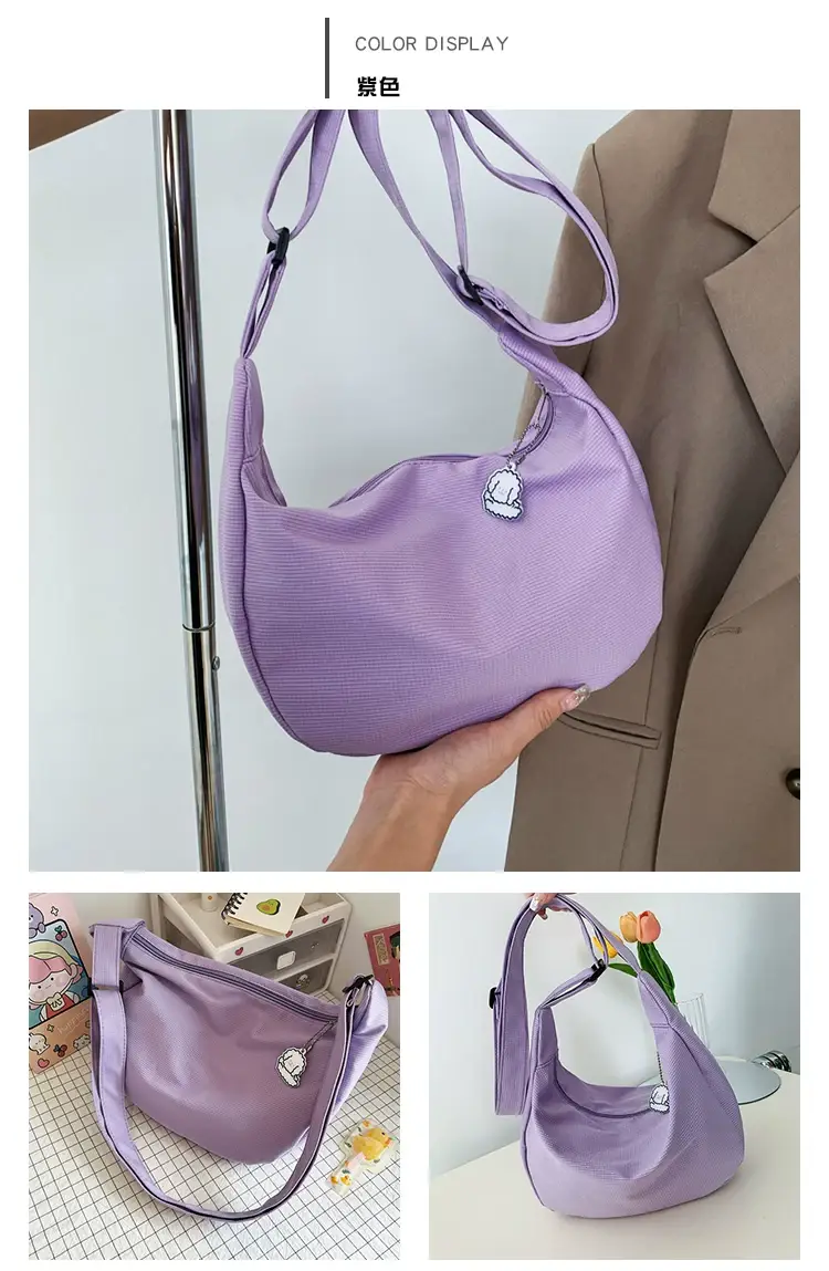 Golden Korean Ins Soft Shoulder Bag with Pearl Button — feature 30