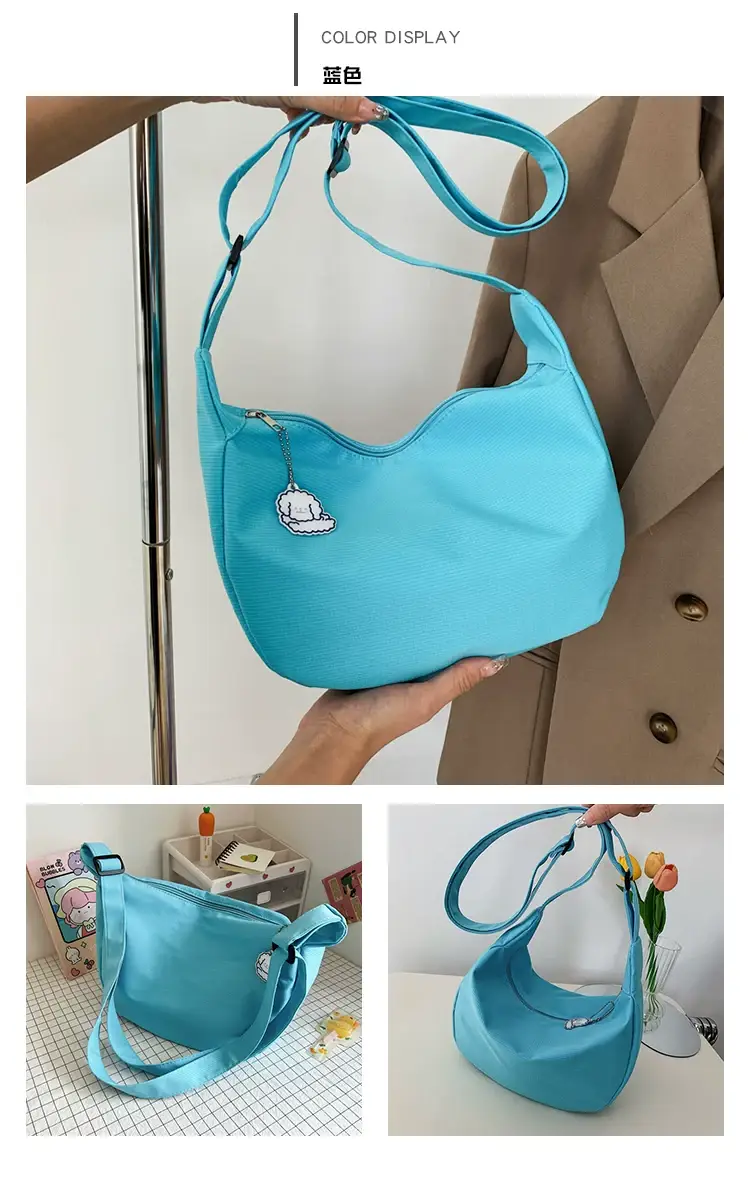Golden Korean Ins Soft Shoulder Bag with Pearl Button — feature 31