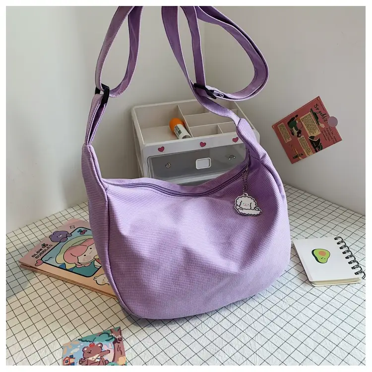 Golden Korean Ins Soft Shoulder Bag with Pearl Button — feature 32