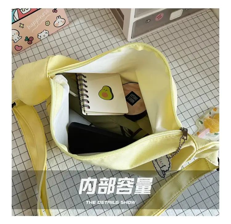 Golden Korean Ins Soft Shoulder Bag with Pearl Button — feature 6