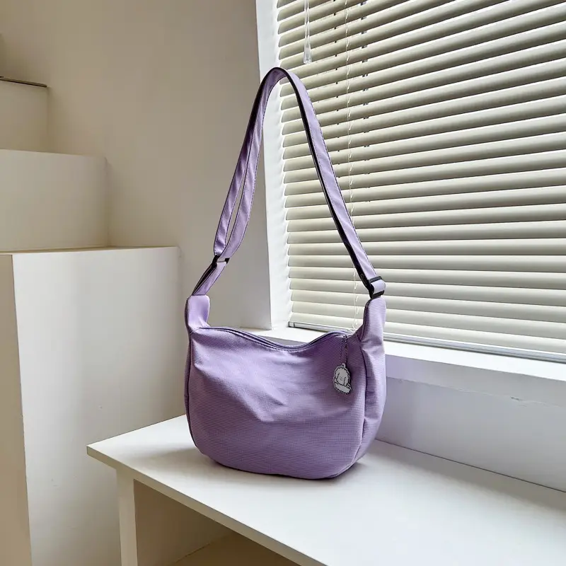 Golden Korean Ins Soft Shoulder Bag with Pearl Button - Image 6