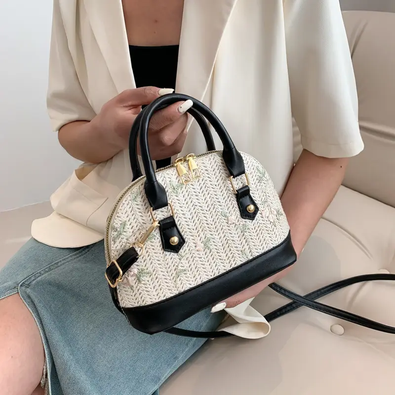 Elegant Woven Straw Handbag for Women Spring Summer - Image 5