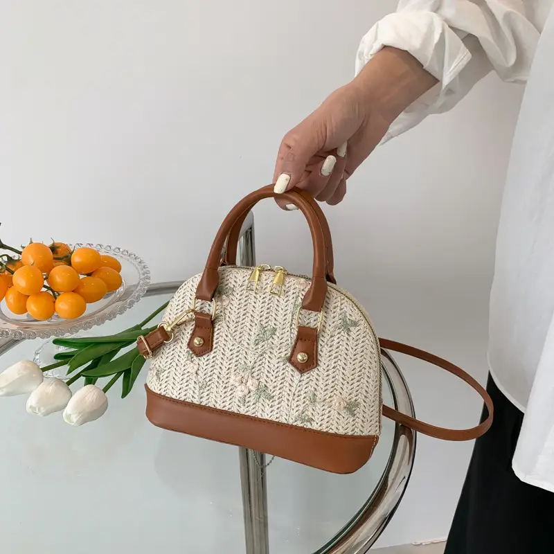 Elegant Woven Straw Handbag for Women Spring Summer - Image 6