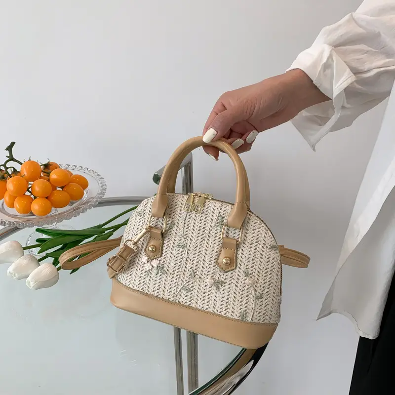 Elegant Woven Straw Handbag for Women Spring Summer - Image 8