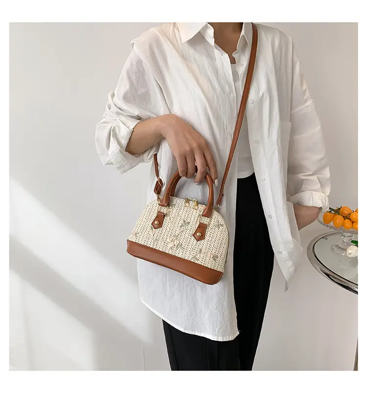 Elegant Woven Straw Handbag for Women Spring Summer — feature 13