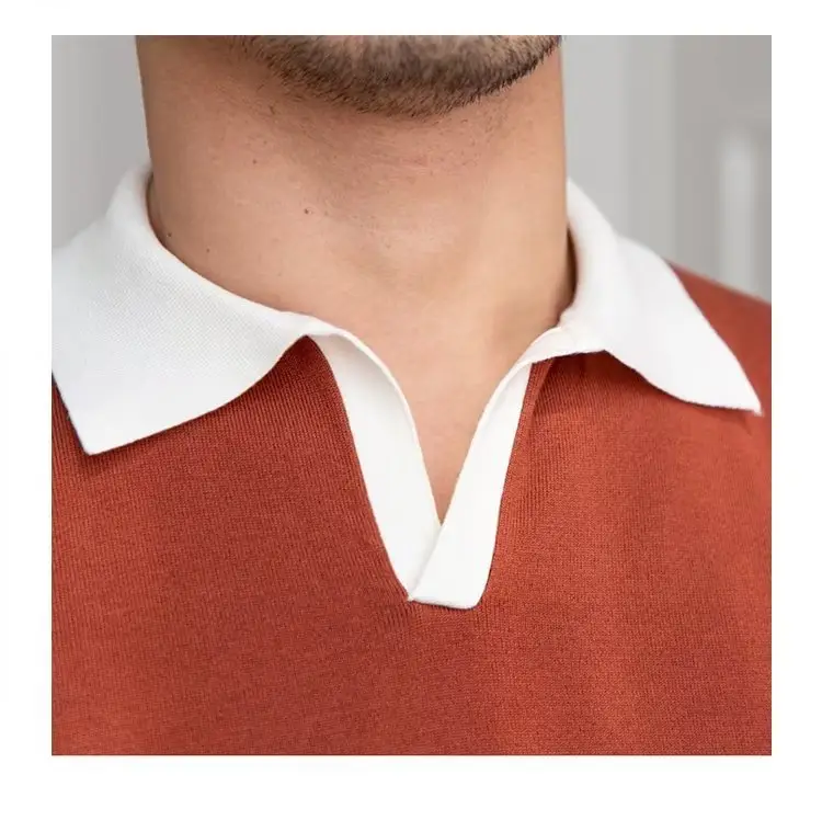 Men's Red Polo Shirt White Pants 2025 Summer — feature 19