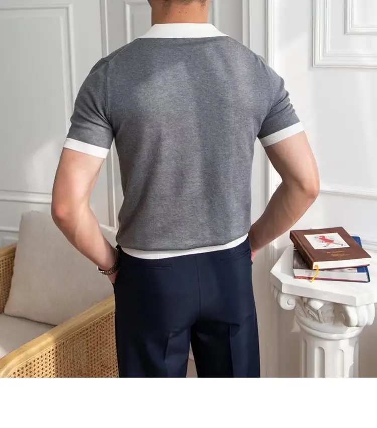 Men's Red Polo Shirt White Pants 2025 Summer — feature 25
