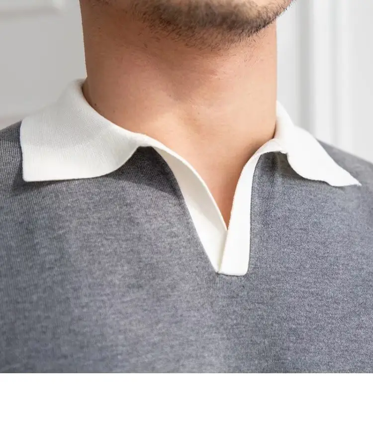 Men's Red Polo Shirt White Pants 2025 Summer — feature 35