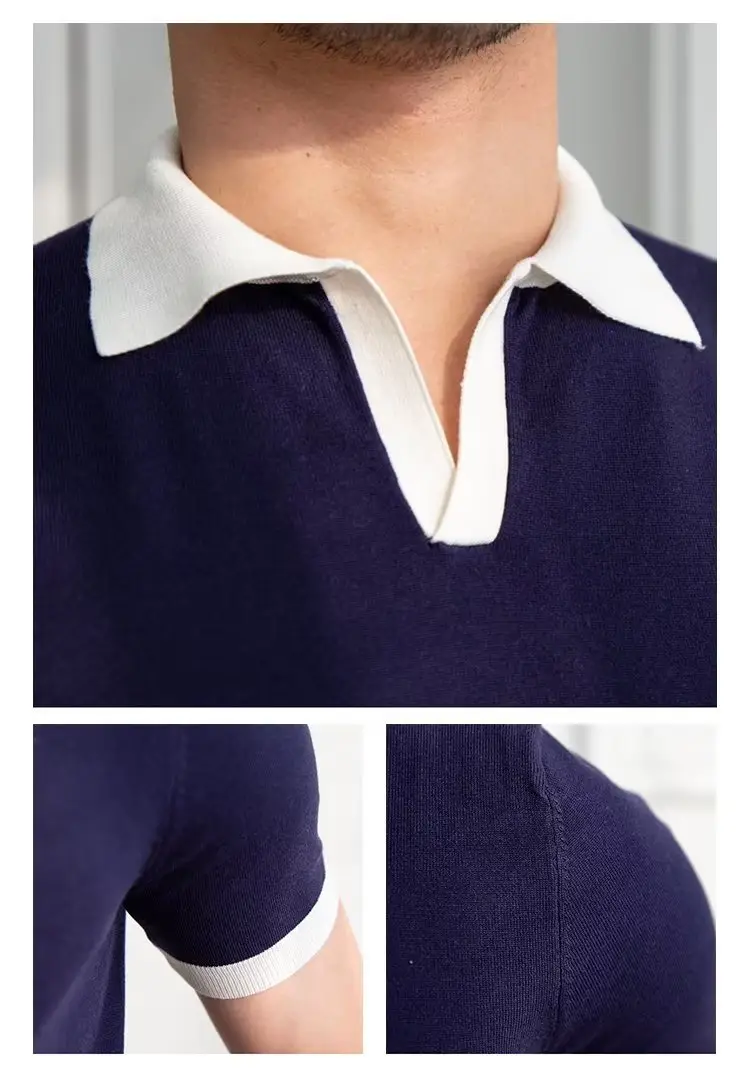 Men's Red Polo Shirt White Pants 2025 Summer — feature 56