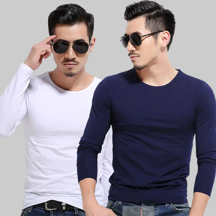 Men's Red Slim Fit Long Sleeve T-Shirt