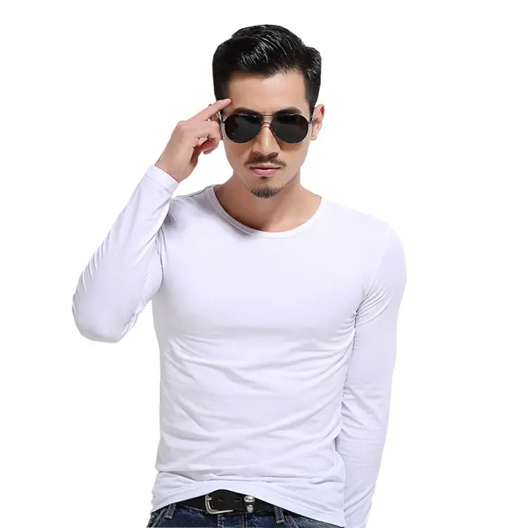 Men's Red Slim Fit Long Sleeve T-Shirt