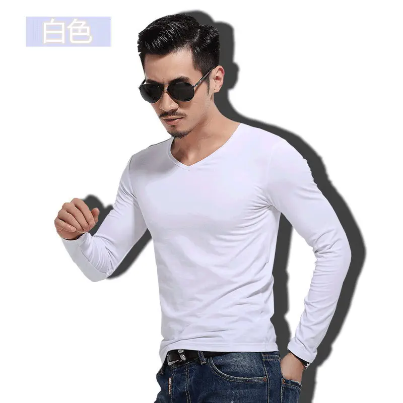 Men's Red Slim Fit Long Sleeve T-Shirt