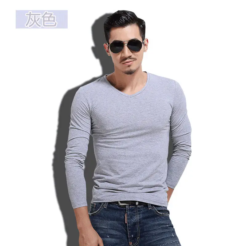 Men's Red Slim Fit Long Sleeve T-Shirt